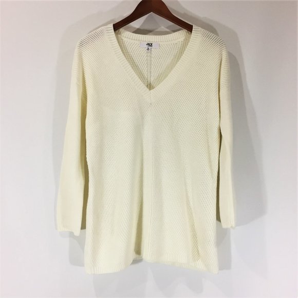 Jack by BB Dakota Mercy Me V-Neck Sweater - Size Medium - Picture 2 of 7